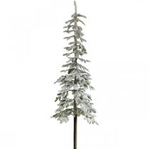 Árbol de Navidad artificial delgado decoración de invierno nevada Al. 180 cm