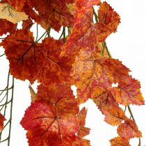 Hojas de parra artificiales Ramas colgantes rojo naranja L95cm