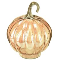 Artículo Decoración de calabaza de cristal, calabaza de cristal, decoración de mesa naranja Ø14cm H18cm