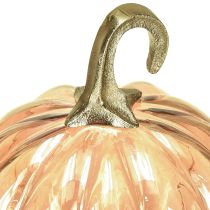 Artículo Decoración de calabaza de cristal, calabaza de cristal, decoración de mesa naranja Ø14cm H18cm
