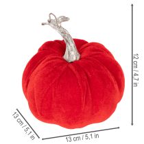 Artículo Calabaza de tela como decoración de mesa, decoración otoñal, 13 cm, 3 piezas