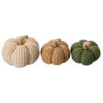 Artículo Calabazas decorativas de punto, decoración otoñal, 10 cm, 6 unidades