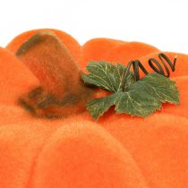 Calabaza deco naranja grande Decoración otoñal flocada Ø30cm