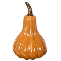 Artículo Calabaza de cerámica para decoración de mesa otoñal, 26 cm.