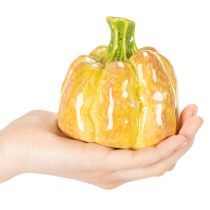 Artículo Figura de calabaza para decoración de mesa otoñal, decoración de otoño, 10 cm, 2 piezas