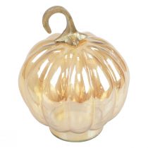 Decoración de calabaza de cristal decoración de mesa de calabaza de cristal naranja Ø14cm H18cm