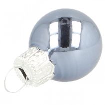 Artículo Mini bolas navideñas cristal azul mate/brillante Ø2cm 44 piezas