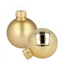 Bolas de navidad cristal oro bola cristal mate/brillante Ø4cm 60 piezas