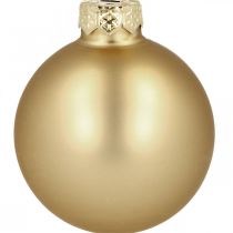 Bolas de Navidad cristal dorado mate brillante Ø5,5cm 28 piezas
