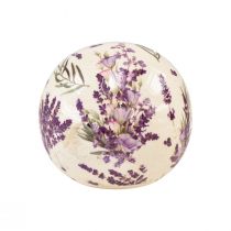 Bola de cerámica pequeña lavanda decoración cerámica violeta crema Ø9,5cm