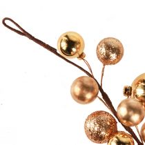 Artículo Guirnalda de bolas doradas para Navidad, 160 cm, decoración festiva