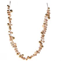 Artículo Guirnalda de bolas doradas para Navidad, 160 cm, decoración festiva