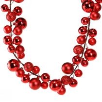 Artículo Guirnalda de bolas Navidad Guirnalda navideña roja 160cm