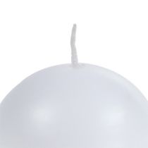 Vela bola 80mm blanca 6uds