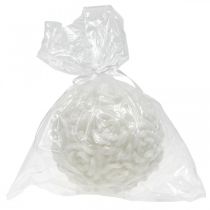 Artículo Vela esférica con motivo de rosa, decoración de mesa para bodas y cumpleaños, 10,5 cm, color blanco