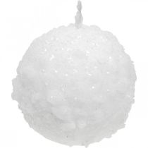 Velas de adviento, velas de bolas, velas de bolas de nieve 80 mm 4 piezas