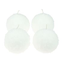 Velas de bola velas de bola de nieve blancas velas de bola Ø10cm 4ud