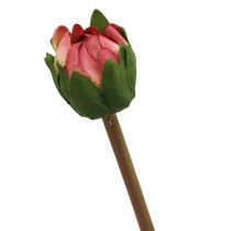 Artículo Flor artificial dalia flor rosa con capullo Al. 57 cm