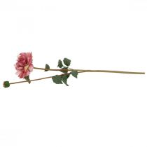 Artículo Flor artificial dalia flor rosa con capullo Al. 57 cm