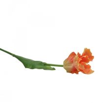 Flor artificial, loro tulipán naranja, flor de primavera 63cm