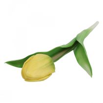 Artículo Tulipán Artificial Amarillo Real Touch Flor de Primavera H21cm