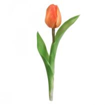 Flor artificial Tulipán naranja Real Touch flor de primavera H21cm