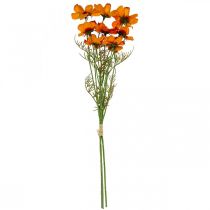 Artículo Flores artificiales Cosmea Cesta para joyas naranja Al. 51 cm 3 piezas