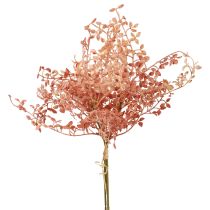 Decoración de flores artificiales, ramas decorativas, decoración de ramas rosa 44cm 3ud