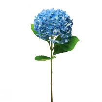 Artículo Flores artificiales decoración hortensia artificial azul 69cm