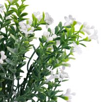 Artículo Flores artificiales decoración ramo de flores artificiales planta de hielo blanco 26cm