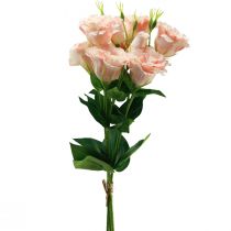 Artículo Flores artificiales Eustoma Lisianthus rosa 52cm 5ud