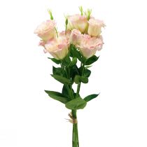 Artículo Flores artificiales Eustoma Lisianthus rosa crema 52cm 5uds