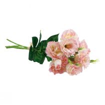 Artículo Flores artificiales Eustoma Lisianthus rosa crema 52cm 5uds