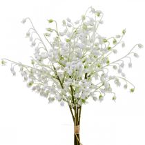 Flores artificiales, lirios del valle artificiales decoración blanco 38cm 5pcs