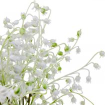 Flores artificiales, lirios del valle artificiales decoración blanco 38cm 5pcs