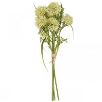 Artículo Flores artificiales allium blanco decoración cebollas ornamentales 34cm 3pcs en ramo