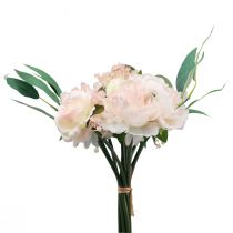 Artículo Ramo de flores artificiales peonías paeonia rosas eucalipto artificial 32cm