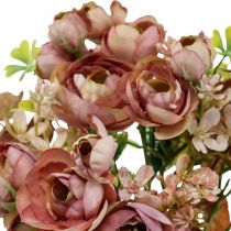 Ramo de flores artificiales deco ranunculus rosa artificial 32cm 6pcs