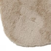 Artículo Camino de mesa decorativo de piel sintética alfombra de piel beige 50×90cm