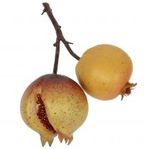 Granada de fruta artificial con semillas Ø6cm - Ø7cm L18cm