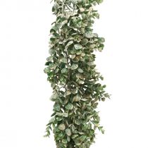 Guirnalda de boj artificial verde blanco lavado L148cm