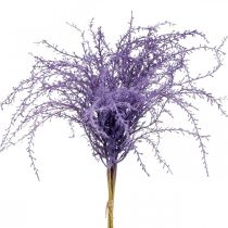 Plantas artificiales hierba seca púrpura flocada artificialmente 62cm 3pcs