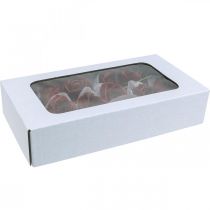 Artículo Rosas artificiales Rosas de cera de Burdeos rosas decorativas cera Ø6cm 18 piezas