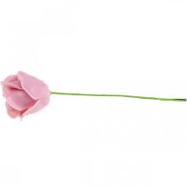 Artículo Rosas artificiales rosas de cera rosa rosas decorativas cera Ø6cm 18 piezas