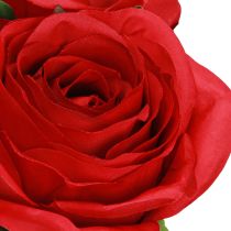 Artículo Rosas artificiales rosas rojas decoración flor Ø6cm alto 6cm largo 50cm 4 uds