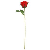 Artículo Rosas artificiales rosas rojas decoración flor Ø6cm alto 6cm largo 50cm 4 uds