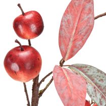 Artículo Rama de manzana artificial roja para decoración navideña de otoño, 70 cm