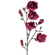 Artículo Rama de magnolia artificial Flores artificiales Burdeos L100cm