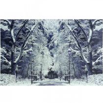 Artículo Cuadro LED paisaje invernal parque con farolillos Mural LED 58x38cm