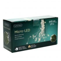 Artículo Haz de luces LED para interior y exterior 640 1,9m plateado/blanco cálido